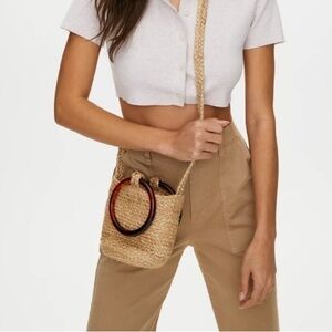 Main Character x Aritzia NWT Micro Jute Lined Purse Bag Coastal Boho Travel